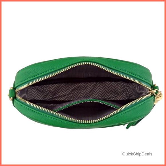 Quilted Crossbody Camera Bag with Chain Strap and Tassel